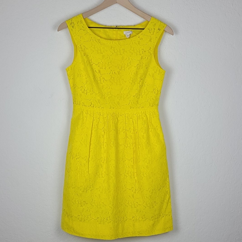 J. Crew Sleeveless Yellow Dress Size 0